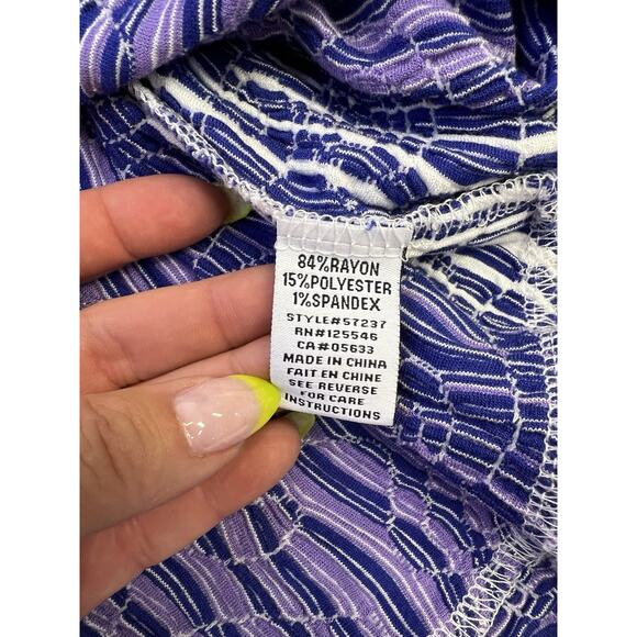 Habitat Tunic Blouse Top Womens XL Blue Boho Artsy Lagenlook - Picture 10 of 12